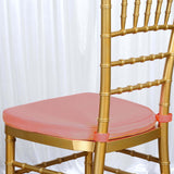 2inch Thick Dusty Rose Chiavari Chair Pad, Memory Foam Seat Cushion With Ties and Removable Cover