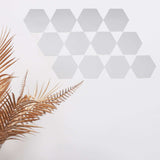 12 Pack | 7Inch Hexagon Mirror Wall Stickers, Acrylic Removable Wall Decals For Home Decor