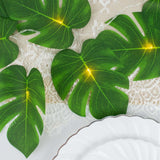 10ft Warm White LED Artificial Tropical Palm Leaf Vine String Lights