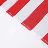 5 Pack | Red & White Striped Satin Cloth Dinner Napkins | 20x20Inch