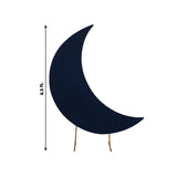 6.5ft Navy Blue Spandex Crescent Moon Chiara Backdrop Stand Cover, Custom Stretch Fitted Wedding