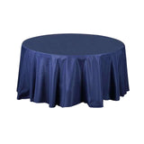 108" Navy Blue Polyester Round Tablecloth