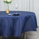 90" Navy Blue Premium Polyester Round Tablecloth - 220GSM