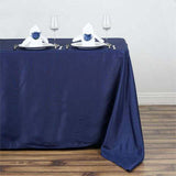 50"x120" Navy Blue Polyester Rectangular Tablecloth