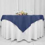 54"x54" Navy Blue Premium Polyester Square Table Overlay - 220GSM