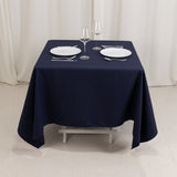 70"x70" Navy Blue Cotton Blend Square Tablecloth