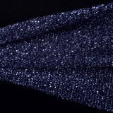 5 Pack | Navy Blue Metallic Shimmer Tinsel Spandex Chair Sashes