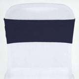 5pc x Chair Sash Spandex - Navy Blue