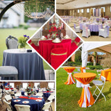 90" Navy Blue Polyester Round Tablecloth