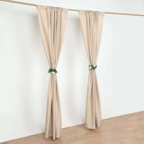 2 Pack Nude Polyester Event Curtain Drapes, 10ftx8ft Backdrop Event Panels With Rod Pockets 130 GSM