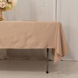 60"x102" Nude Lamour Satin Rectangle Tablecloth