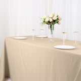 90x132inch Nude Polyester Rectangular Tablecloth