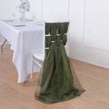 22 inch x 78 inch Olive Green DIY Premium Designer Chiffon Chair Sashes