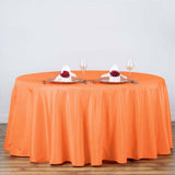 120 inch Orange Polyester Round Tablecloth