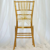 5pc x Chair Sash Organza - Champagne