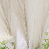 3 Stems | 44inches Cream Artificial Pampas Grass Plant Sprays, Faux Branches Vase Flower Arrangement