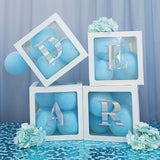 4 Pack - 5" Iridescent Alphabet Stickers Banner, Customizable Stick on Letters - E