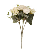 2 Pack | 12inch Ivory Silk Assorted Peony Flower Arrangements