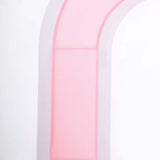 8ft Pink Spandex Fitted Open Arch Wedding Arch Cover, Double-Sided U-Shaped Backdrop Slipcover