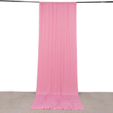 Pink 4-Way Stretch Spandex Photography Backdrop Curtain with Rod Pockets, Drapery Panel