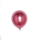 25 Pack | 12inch Metallic Chrome Pink Latex Helium or Air Party Balloons