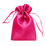 Pink satin drawstring gift bag #whtbkgd