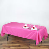 60"x102" Fuchsia Polyester Rectangular Tablecloth