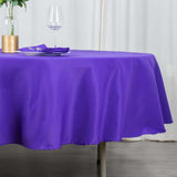 90" Purple Premium Polyester Round Tablecloth - 220GSM