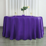 120 inch Purple Satin Round Tablecloth