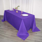 90"x132" PURPLE Polyester Rectangular Tablecloth