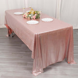 60x126inch Rose Gold Shimmer Sequin Dots Polyester Tablecloth, Wrinkle Free Sparkle Glitter