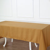 Premium Polyester 60"x126" Rectangle Tablecloth Gold - Stain-Resistant 220GSM Finish Table Cover