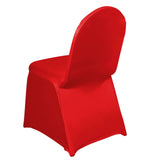 Red Spandex Stretch Fitted Banquet Slip On Chair Cover 160 GSM