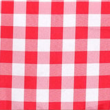 54"x54" White Red Buffalo Plaid Square Table Overlay, Checkered Gingham Table Overlay#whtbkgd