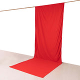 Red Scuba Polyester Event Curtain Drapes, Durable Flame Resistant Backdrop Event Panel Wrinkle