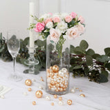 200Pcs Assorted Off White and Gold Lustrous Faux Pearl Beads Vase Fillers