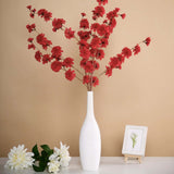 2 Branches | 42" Tall Red Artificial Silk Carnation Flower Stems