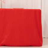 Red Fitted Premium Polyester Rectangle Tablecloth 6ft Table Cover