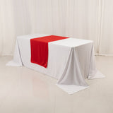 Red Wide Polyester Table Runner - 24x72inch