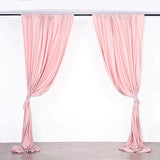 2 Pack Blush Scuba Polyester Curtain Panel Durable Flame Resistant Backdrops Wrinkle Free