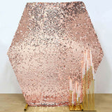 Blush Big Payette Sparkle Sequin Hexagon Wedding Arch Cover, Shiny Shimmer Backdrop Stand Cover