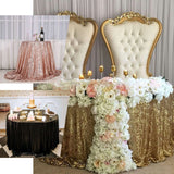 120 inches Rose Gold|Blush Premium Sequin Round Tablecloth