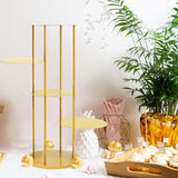 2.5ft Gold Metal 5-Tier Round Cupcake Stand, Dessert Display Centerpiece