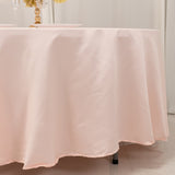 108" Blush Lamour Satin Round Tablecloth