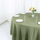 108" Dusty Sage Green Polyester Round Tablecloth