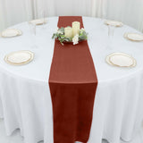 Terracotta (Rust) Premium Velvet Sheen Finish Table Runner