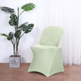 Sage Green Spandex Stretch Fitted Folding Slip On Chair Cover - 160 GSM