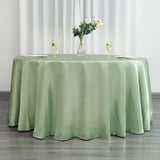 120 inches Sage Green Satin Round Tablecloth