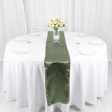 12inch x 108inch Eucalyptus Sage Green Seamless Satin Table Runner