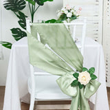 5 pack - 6inch x 106inch Sage Green Satin Chair Sashes